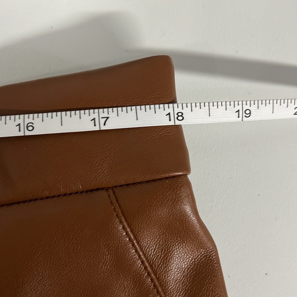 Women's Nine West Pleated Faux Leather Trouser - Picture 4 of 5